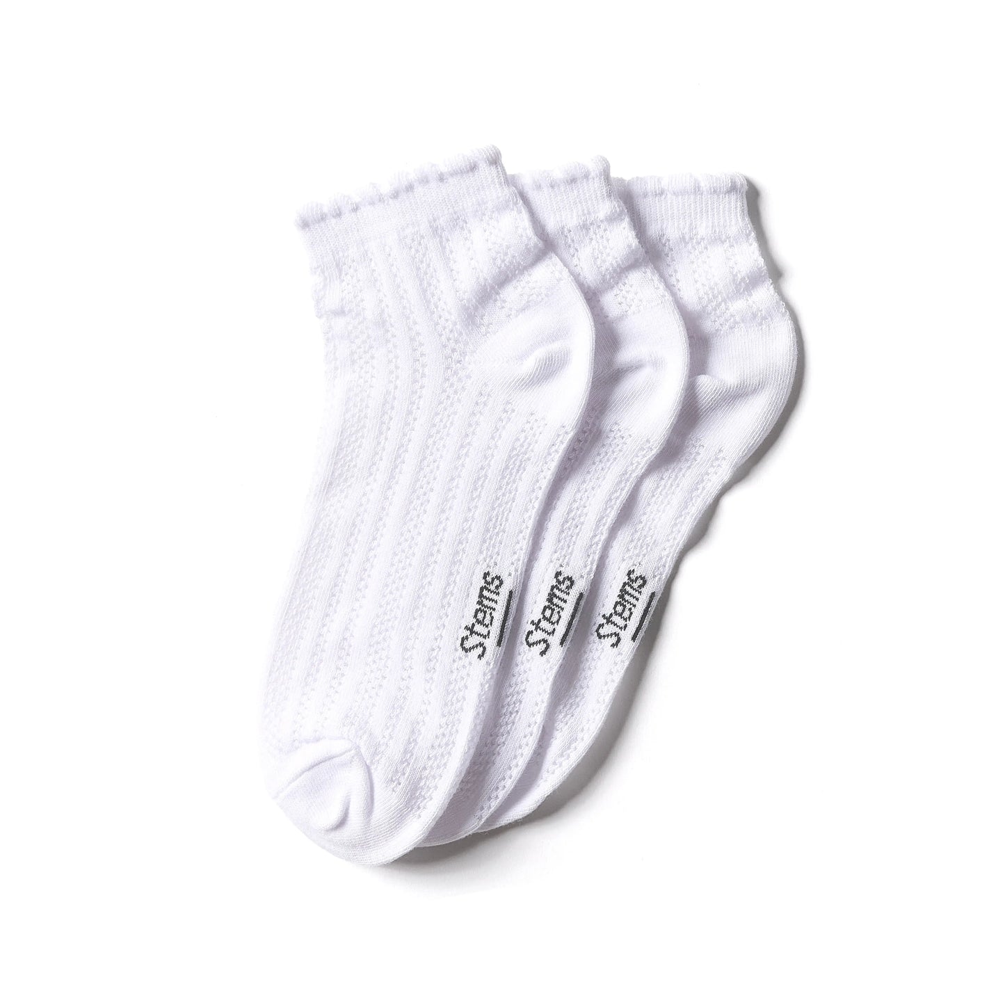 3-Pack Lace Knit Ankle Socks