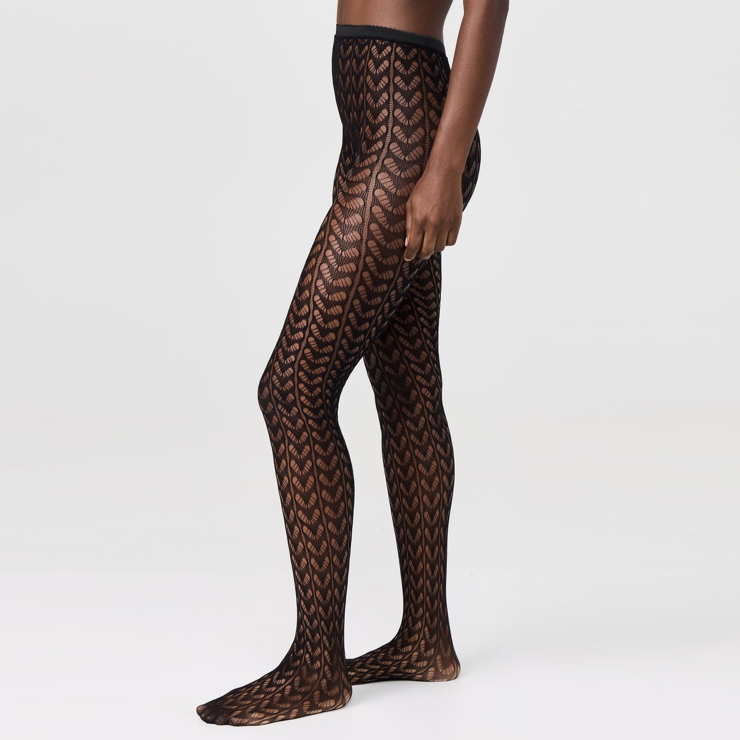 CHEVRON FISHNET TIGHTS