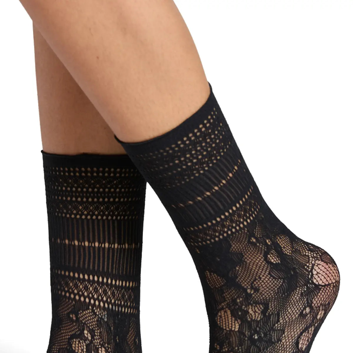 Peony Lace Crew Socks