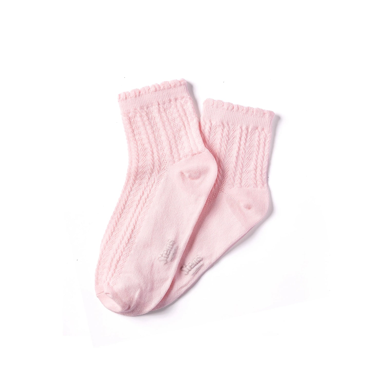 Pointelle Short Crew Socks
