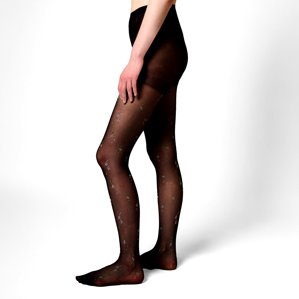 Pretty Flowers Sheer Tights