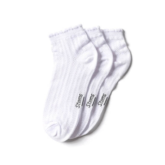3-Pack Lace Knit Ankle Socks