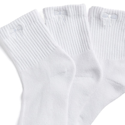 3-Pack Bow Ankle Socks