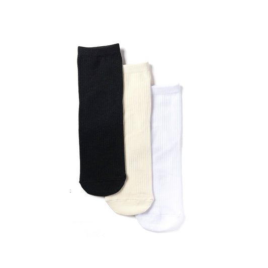 3-Pack Ribbed Ankle Socks