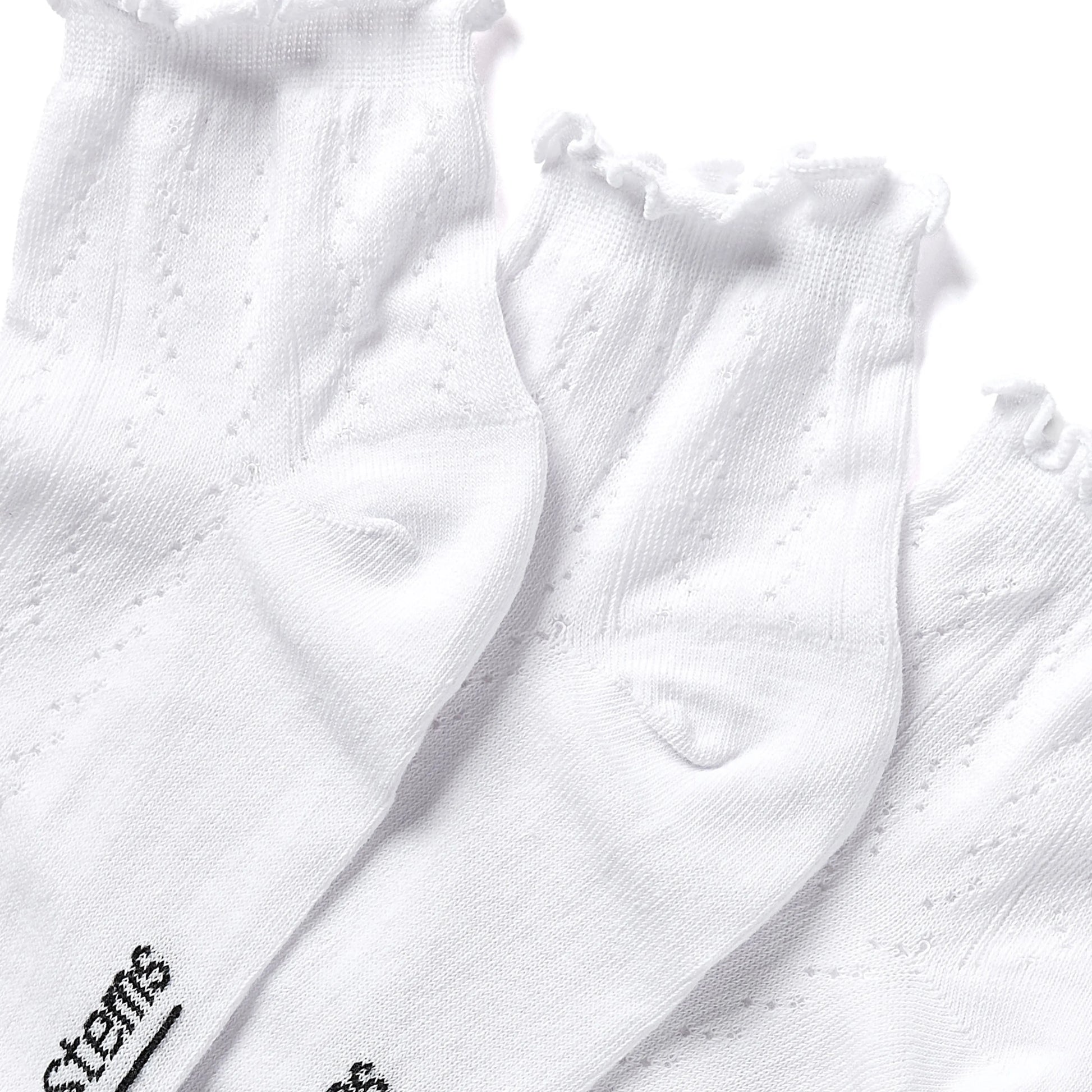 3 Pack Pointelle Mid Crew Socks