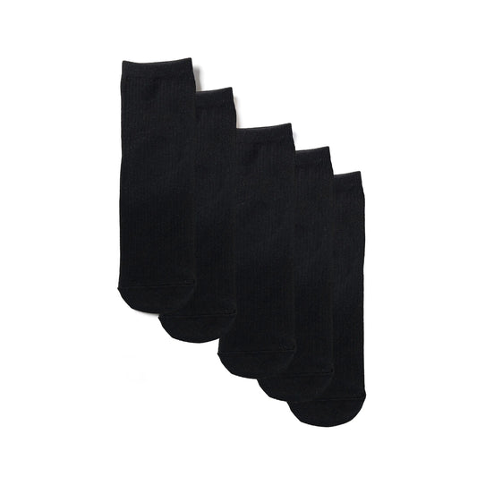 5-Pack Ribbed Ankle Socks