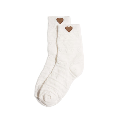 HEART LACE CREW SOCKS