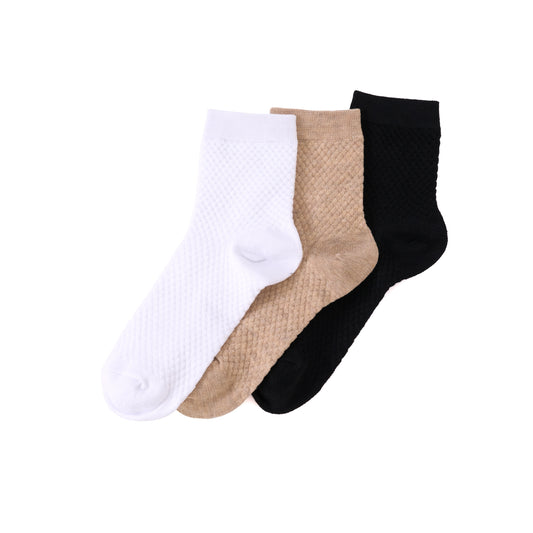 3-Pack WINTER HONEY KNIT CREW SOCKS