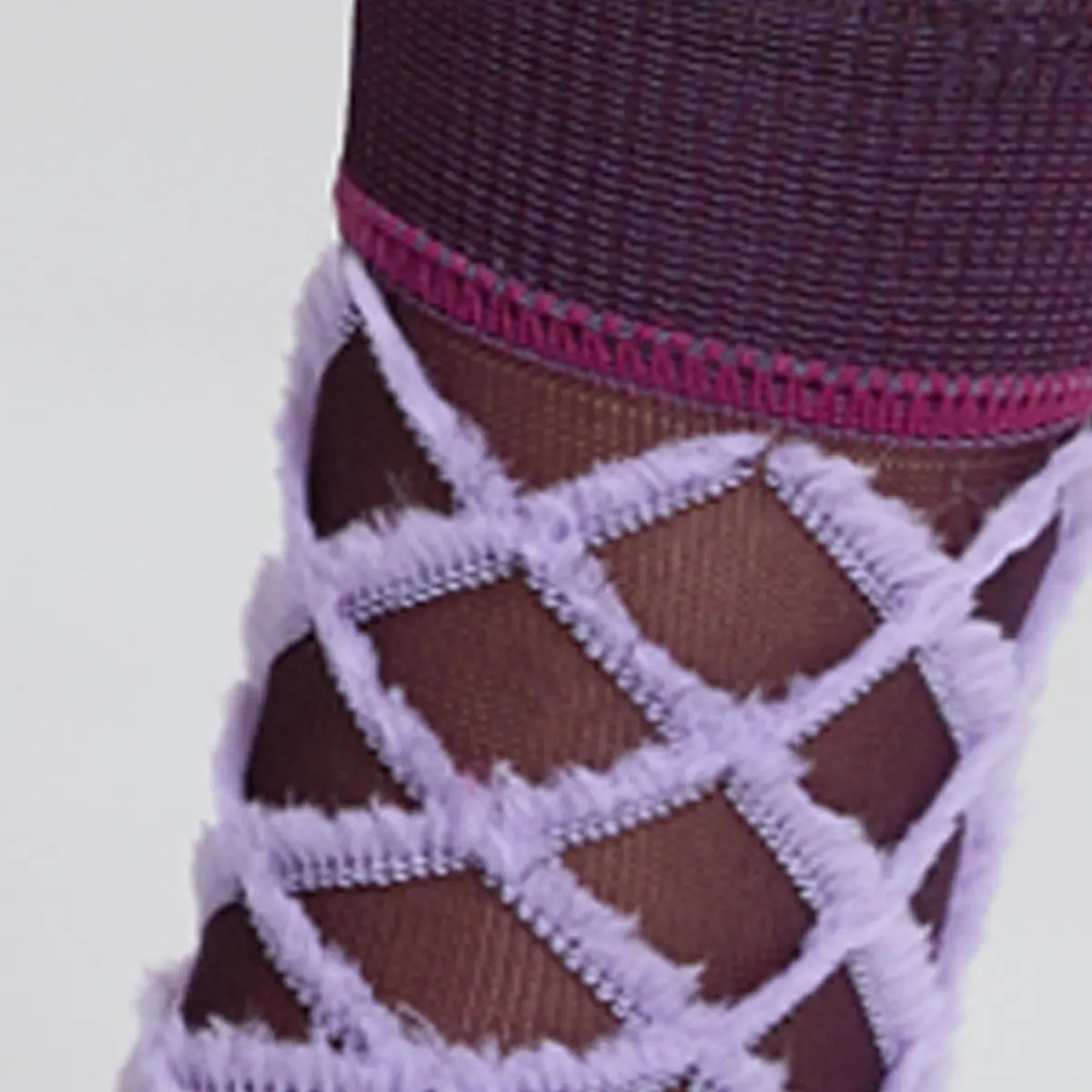 Fringe Diamond Crew Socks