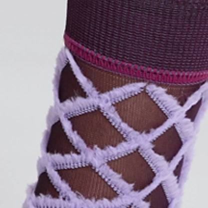 Fringe Diamond Crew Socks