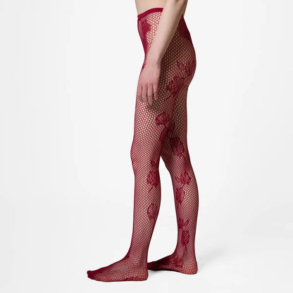 Rose Lace Mesh Tights