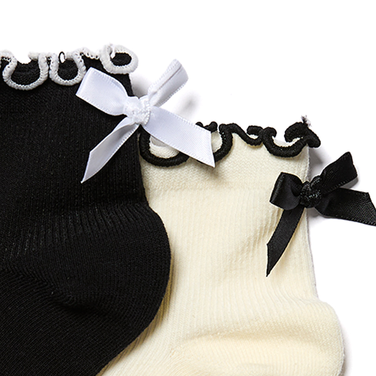 2-PACK DELICATE BOW CREW SOCKS