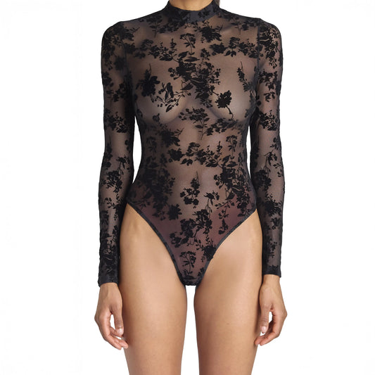 Collete Flocked Bodysuit
