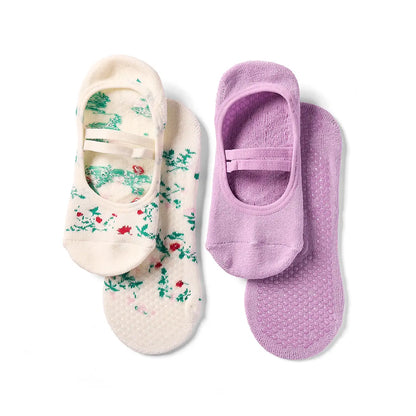 2-Pack Blossom Grip Socks