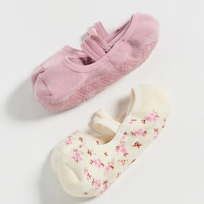2-Pack Blossom Grip Socks