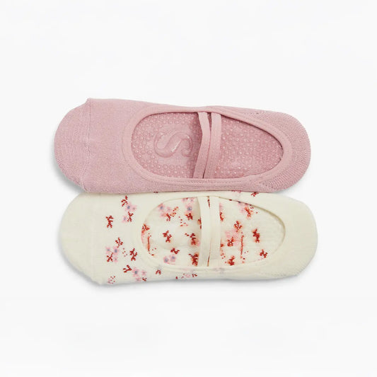 2-Pack Blossom Grip Socks
