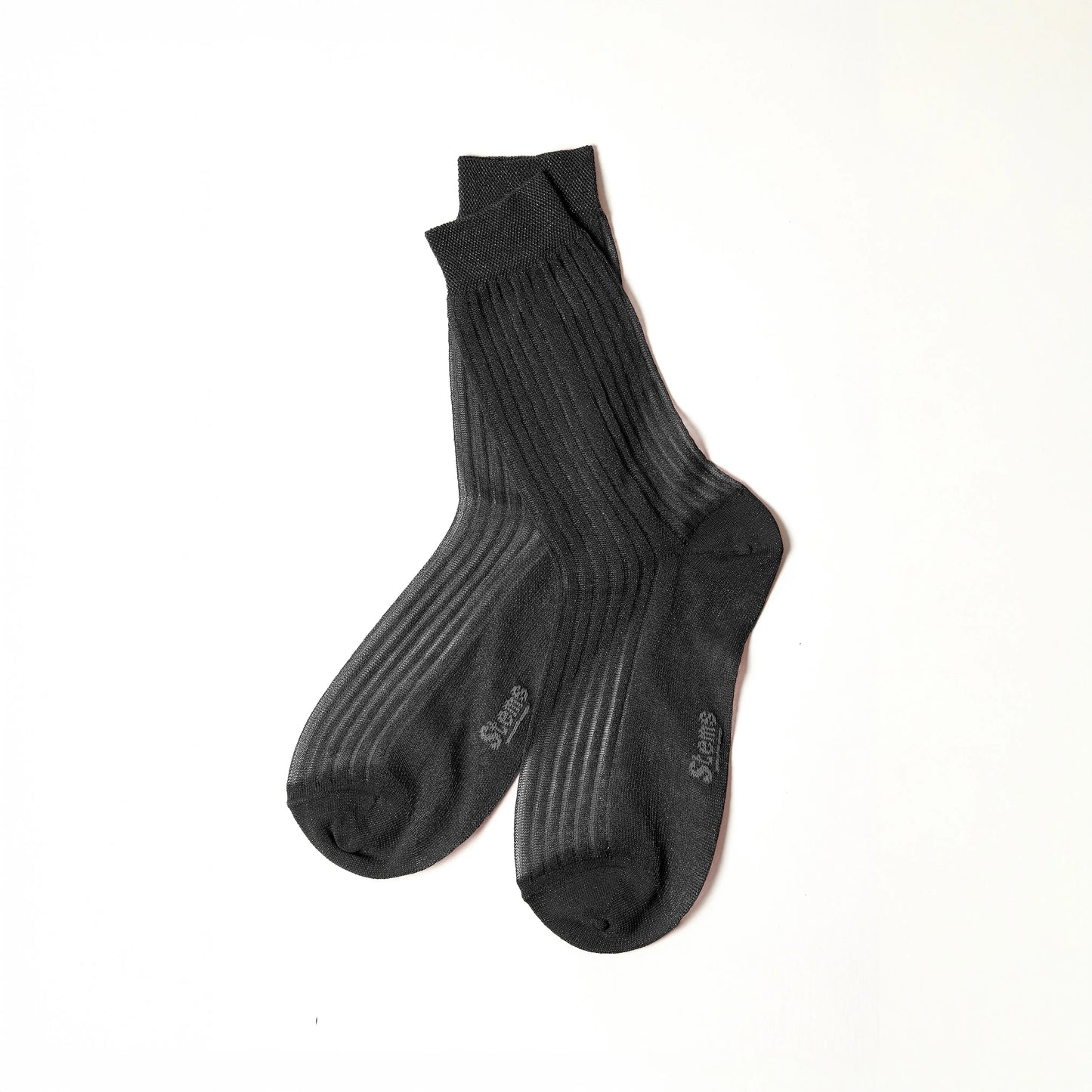Fine Ribbed Metallic Crew Sock