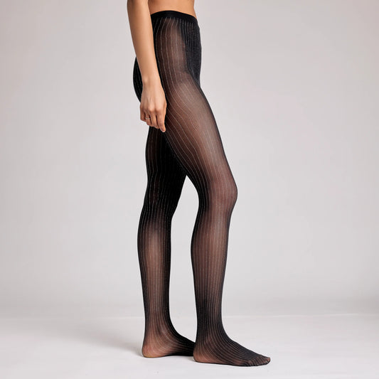 Metallic Striped Tights