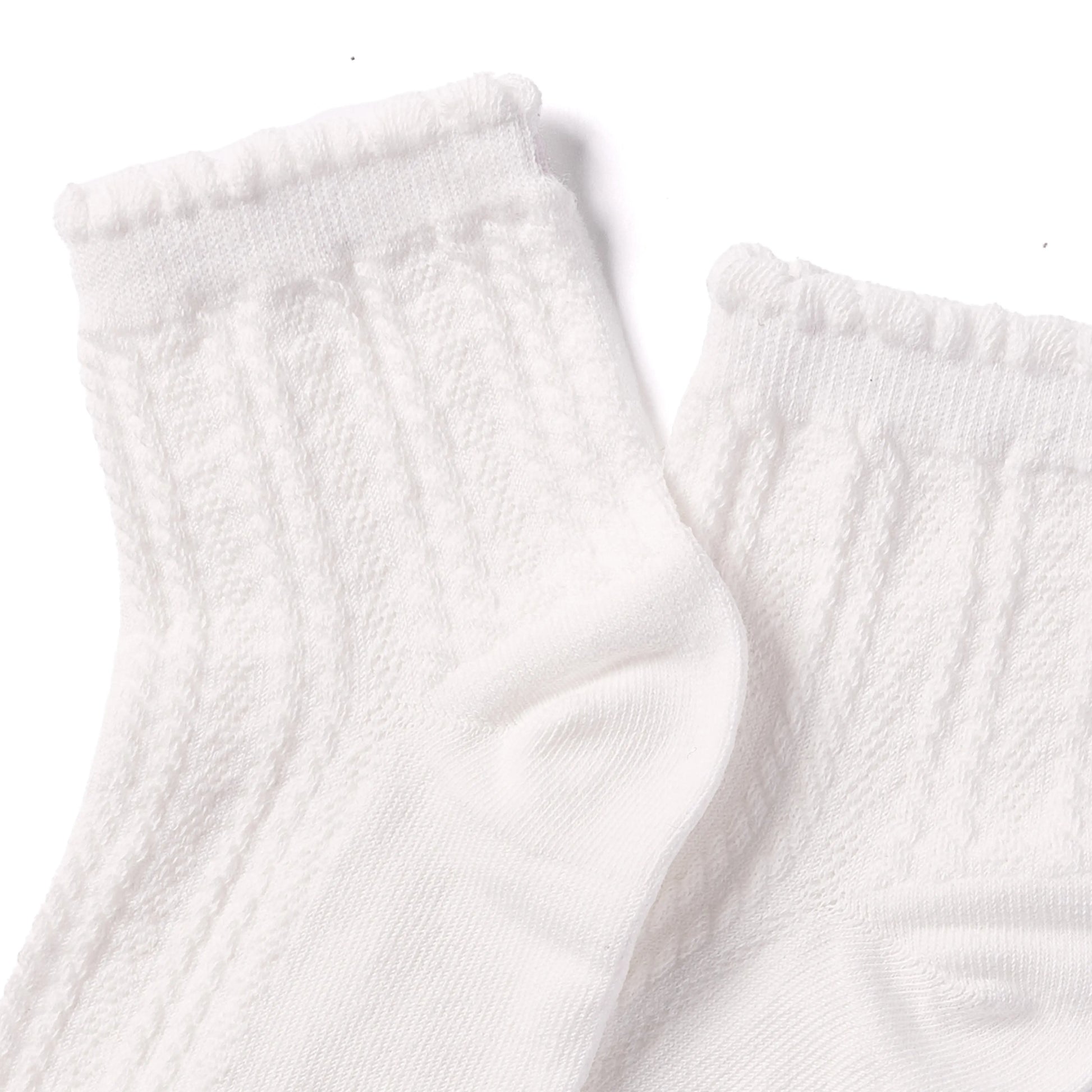 Pointelle Short Crew Socks