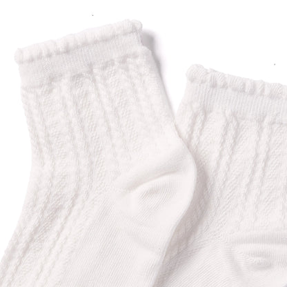 Pointelle Short Crew Socks