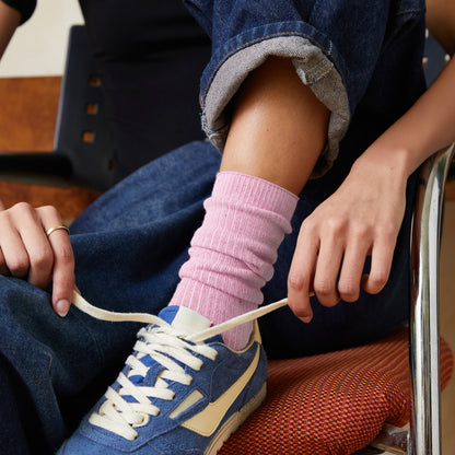 Cotton Cashmere Crew Socks