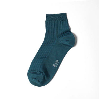 Silky Rib Quarter Socks
