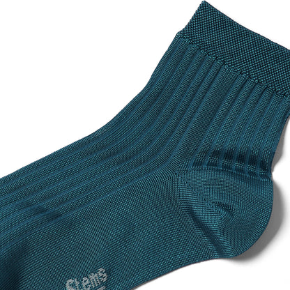 Silky Rib Quarter Socks
