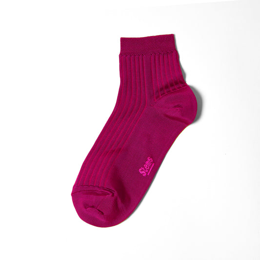 Silky Rib Quarter Socks