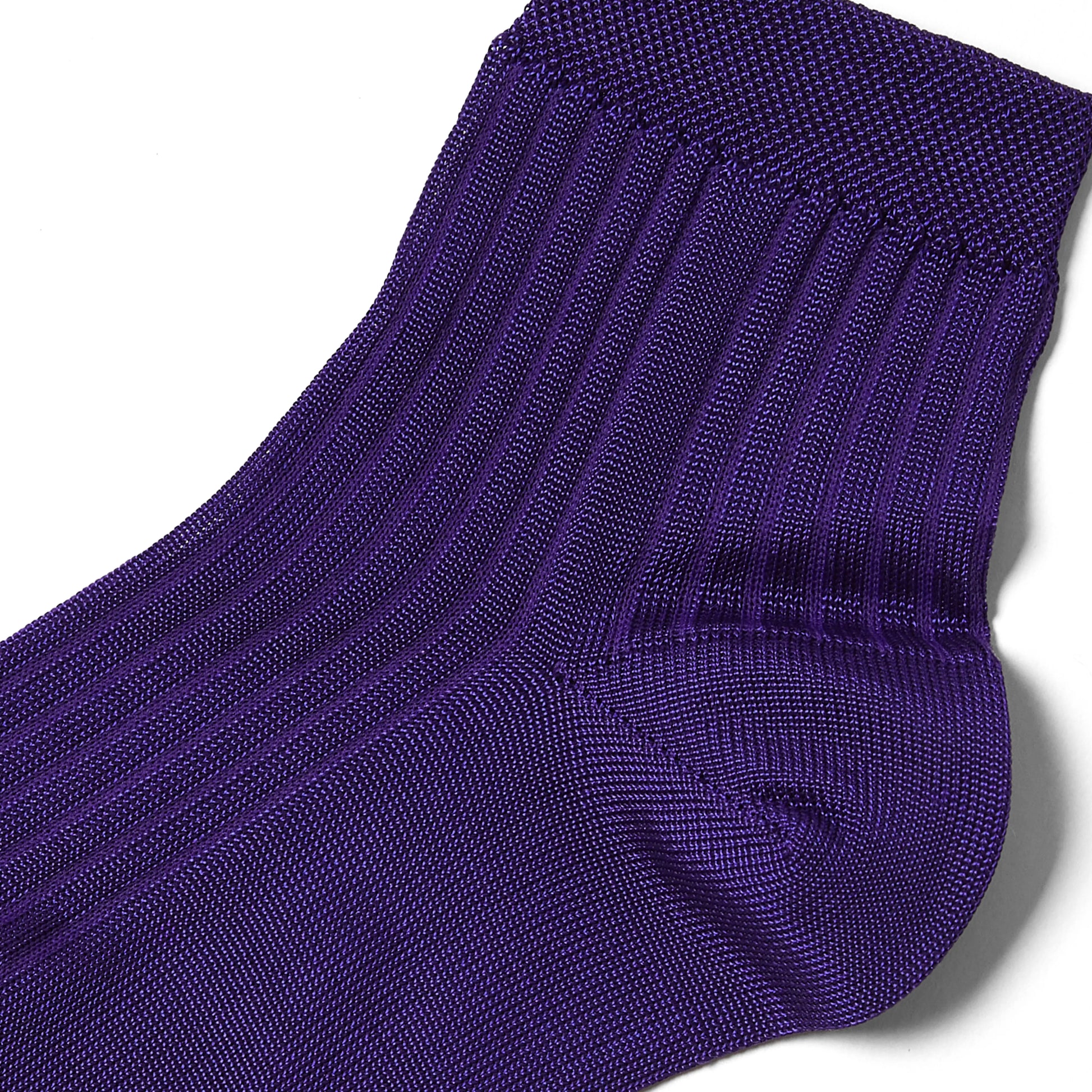 Silky Rib Quarter Socks