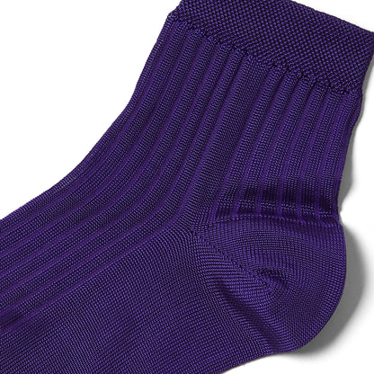 Silky Rib Quarter Socks