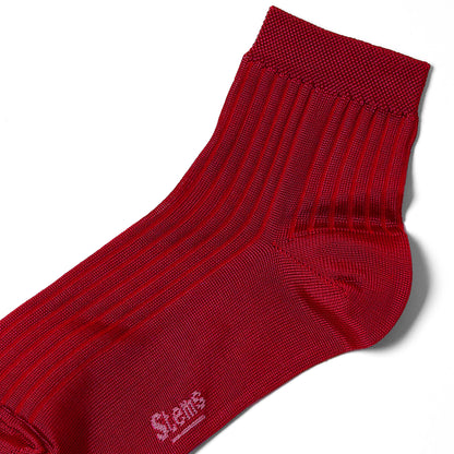 Silky Rib Quarter Socks