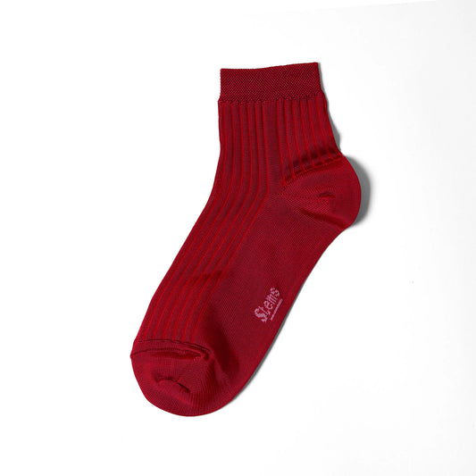 Silky Rib Quarter Socks