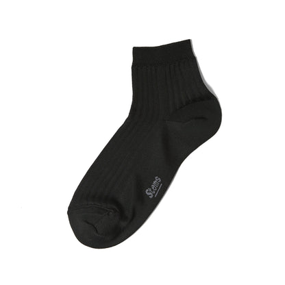 Silky Rib Quarter Socks