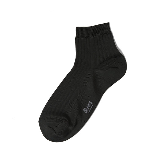 Silky Rib Quarter Socks