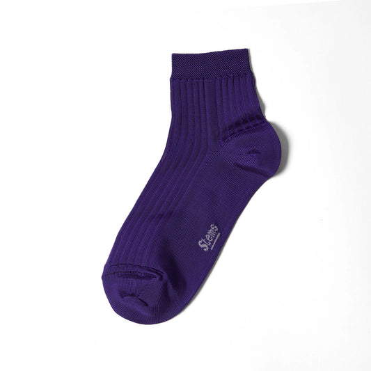 Silky Rib Quarter Socks